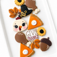Maple leaf, turkey, fall foliage, pumpkin, give thanks DECORATED THANKSGIVING DINNER COOKIES