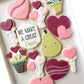 valentine day custom decorated heart cookies we make a great pear