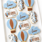 What a One-derful World First Birthday cookies hot air balloon cloud one