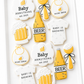 baby is brewing, micro brew, beer, baby rattle, bib, onesie, baby shower cookies