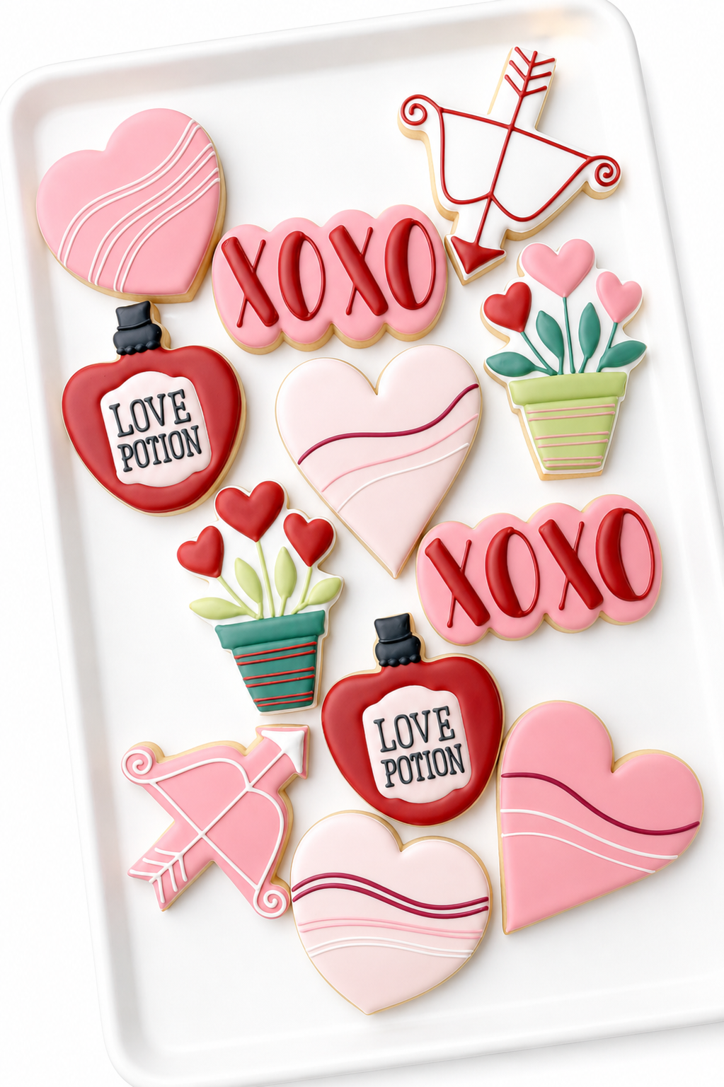 Love potion #9 valentine decorated cookies